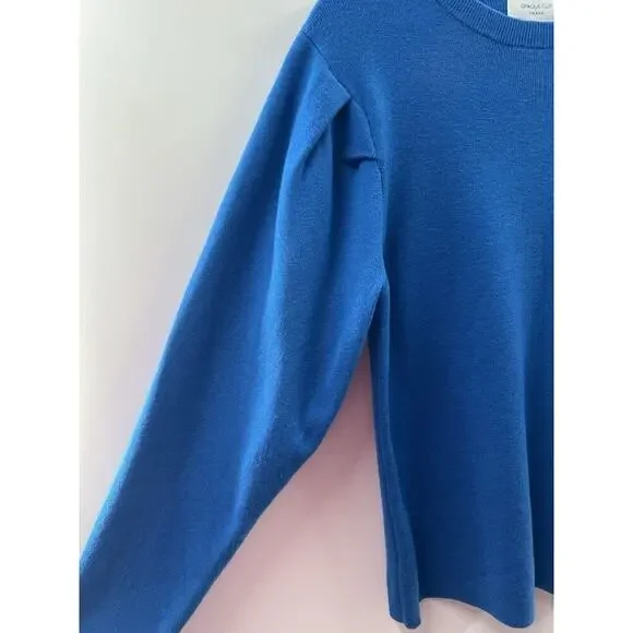 Opaque Clip Tokyo Women’s Long Sleeve Blue Wool Blend Sweater Size Medium (38) - Picture 4 of 8